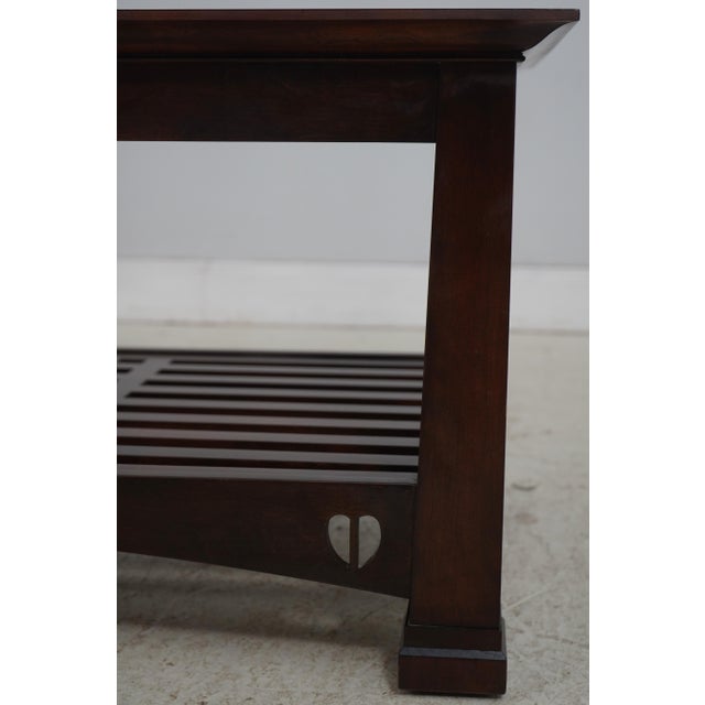 Wood Stickley Highlands Cherry Arts & Crafts Coffee Table For Sale - Image 7 of 14