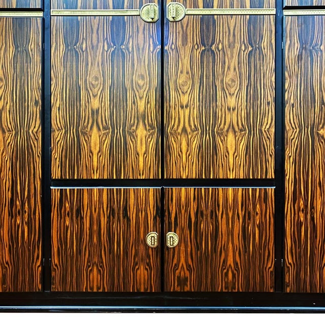 Macassar Ebony and Brass Wardrobe by Adalberto Caraceni for Modernindustria, 1970s For Sale - Image 16 of 18