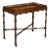 English 19th Century Mahogany Faux Bamboo Side Table with Carved Tray Top For Sale