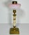 Napolean III Art Glass, Onyx & Brass Oil Lamp Base for your consideration. The lamp base measures approx. 11 1/4 inches...