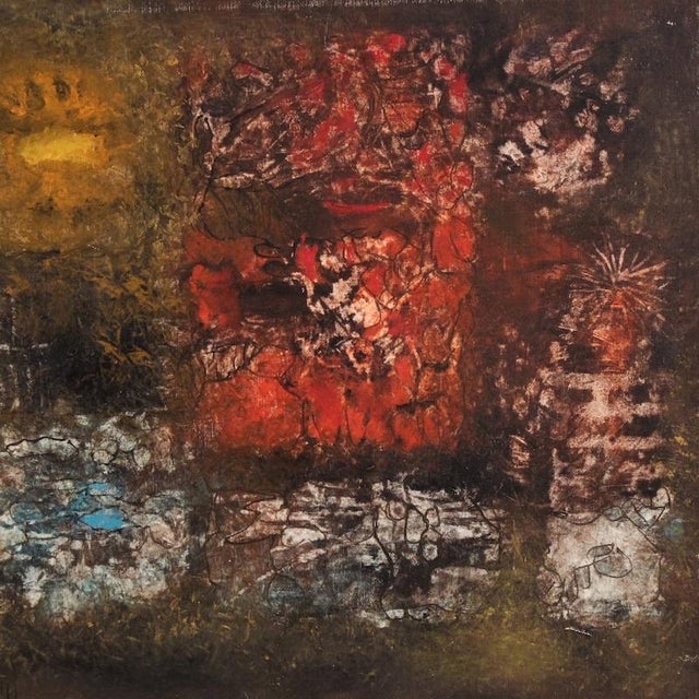 1960s J. Wolff, American Abstract Composition, 1960, Oil on Canvas For Sale - Image 5 of 15