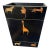 Vintage Safari Animal Appliqué Wood Wastebasket by the Essex Collection For Sale