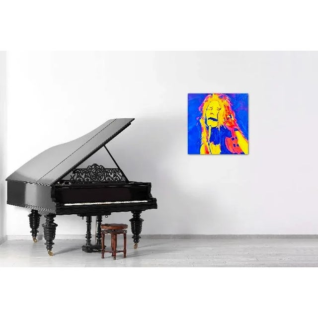 Psychedelic Modern Pop Art Portrait Oil Painting, Original For Sale - Image 9 of 12