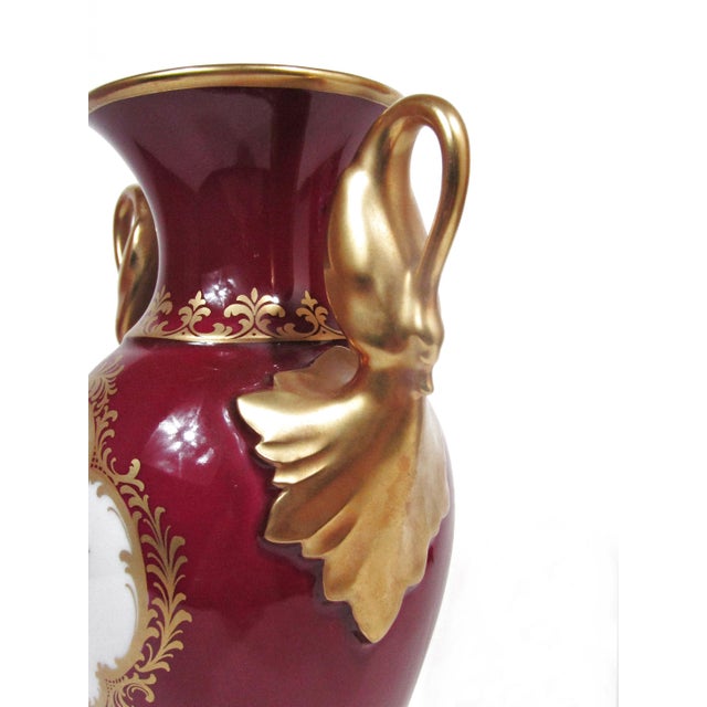 1960s Kaiser Comtesse West German Porcelain Swan Handle Vase For Sale - Image 5 of 14