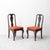 Brown Wood and Fabric Chairs, 1950s, Set of 4 For Sale - Image 4 of 12