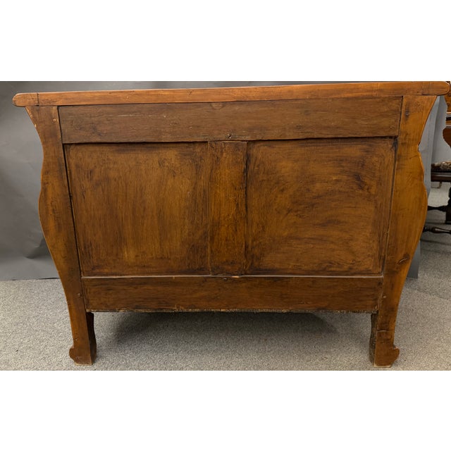 Early 20th Century French Louis XV Style Bombé Cherry Commode, Bronze Hardware, Circa 1920 For Sale - Image 12 of 12