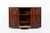 This Italian Art Deco walnut wood sideboard or credenza cabinet is circa 1940. The cabinet features a simple, rectilinear...