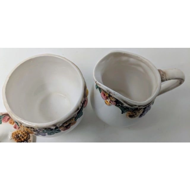 Vintage 1950s European Ceramic Sugar and Creamer Set - Two (2) Pieces For Sale - Image 9 of 11