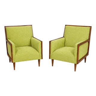 Mid-Century Modern Style Lounge Chairs - A Pair For Sale