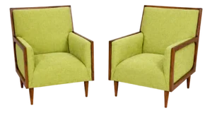 Mid-Century Modern Style Lounge Chairs - A Pair