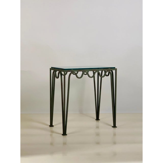 Méandre' Verdigris and Glass Nightstands by Design Frères - a Pair For Sale In Los Angeles - Image 6 of 10