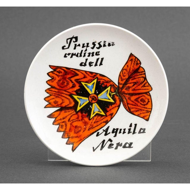 Mid 20th Century Fornasetti "Al Merito" Porcelain Coasters, 7 For Sale - Image 16 of 17