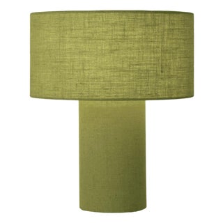 Moonlight Table Lamp, Avocado Fabric Shade For Sale