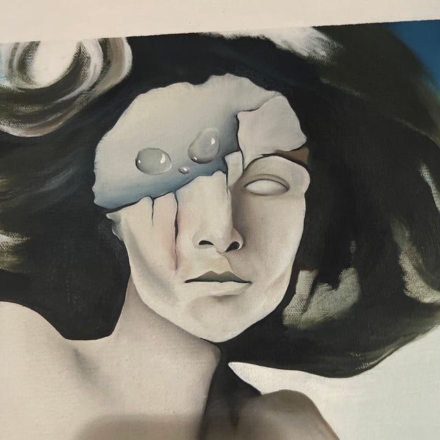 20th Century Abstract Surrealism Oil on Canvas by Thomas Glover For Sale - Image 12 of 12