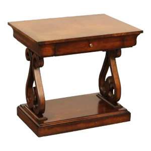 Councill Empire Style Burl Wood One-Drawer End Table