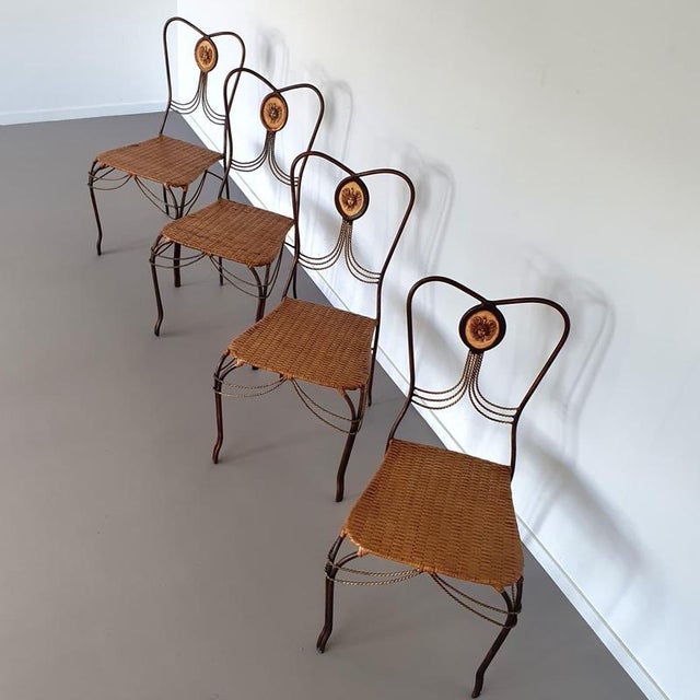 Medaillon Garden Set in Wrought Iron, Italy, 1970, Set of 5 For Sale - Image 10 of 18