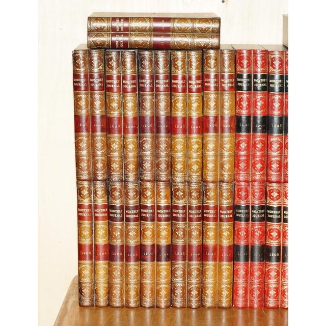 Vintage Leather A4 Storage Box Files with Faux Book Fronts, Set of 37 For Sale - Image 3 of 18