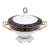 Antique M Z Austria Porcelain Lidded Tureen in Cobalt Blue and Gold Neoclassical Style For Sale