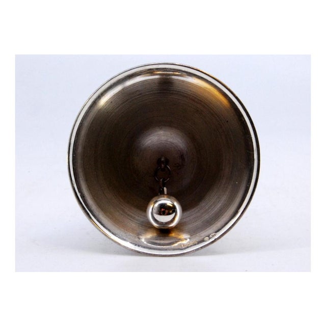Metal Silver Bell with Raised Handle For Sale - Image 7 of 9