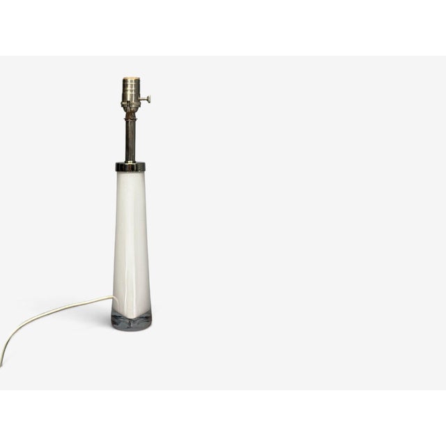 1960s Carl Fagerlund, Swedish Modern, Table Lamps, White Glass, Sweden For Sale - Image 11 of 12