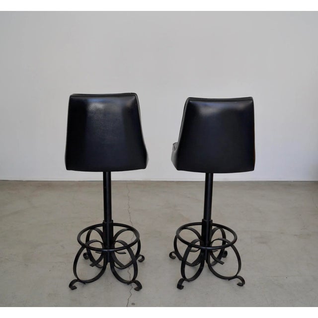 1960s 1960's Mid-Century Hollywood Regency Bar Stools - a Pair For Sale - Image 5 of 13