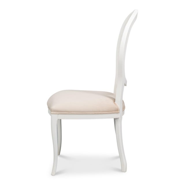 Taupe velvet brings a dressier note to the pale frame and open weave of the back. The seat is covered in a taupe...