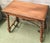 Tribal 19th Spanish Farm Table With Iron Stretchers, Hand-Carved Top and Drawer For Sale - Image 3 of 13