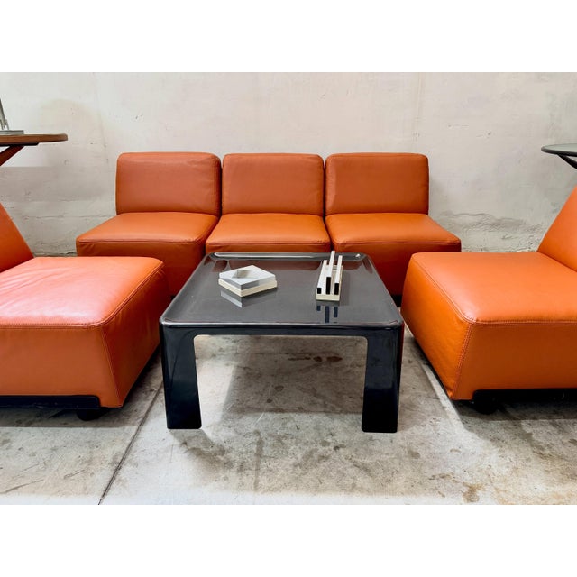 Plastic Vintage Modular Amanta Chairs by Mario Bellini for B&B Italia, 1960s, Set of 5 For Sale - Image 7 of 10