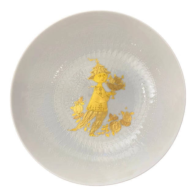 Vintage Rosenthal Bowl With 14kt Design Signed Bjørn Wiinblad - German Porcelain Studio-Linie "Romanze" For Sale