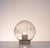 Mid-Century Modern Clear Glass Table Lamp with Red Glass and Travertine Marble Base from La Murrina, 1970s For Sale - Image 3 of 9