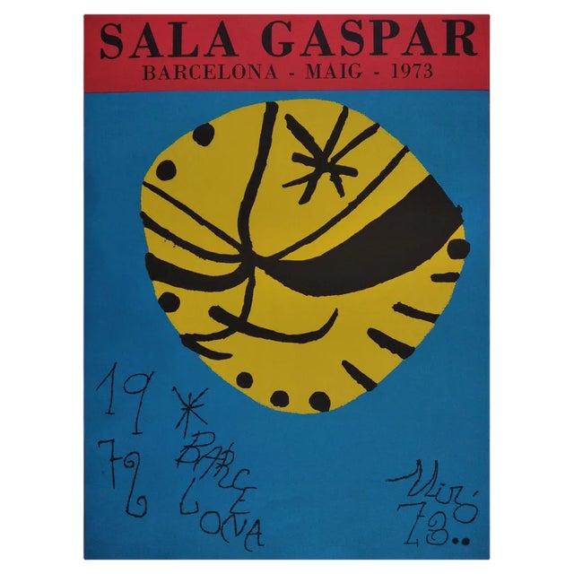 Joan Miro, Sala Gaspar, Barcelona, 1973, Lithograph, Framed For Sale