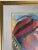 Textile Framed Vintage Oil on Canvas Portrait of Woman Wearing a Scarf, Circa 1978 Signed For Sale - Image 7 of 10