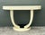 Contemporary Vintage Faux Goatskin Console Table After Karl Springer For Sale - Image 3 of 12