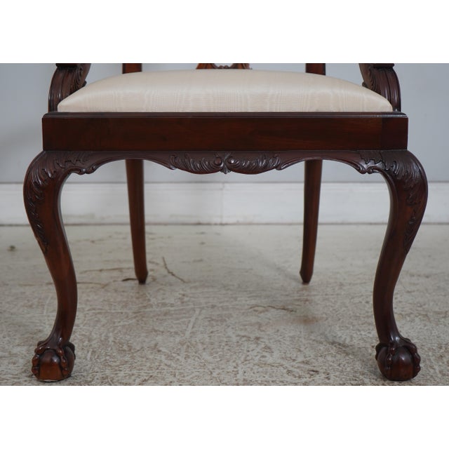 Set of 10 Maitland Smith Mahogany Dining Room Chairs For Sale - Image 9 of 18