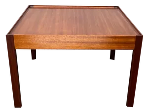 Mid-Century Teak and Walnut Couch Side Table, 1960s