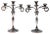 Art Nouveau Silver Three-Flame Candelabra from Lippa & Co, 1890s, Set of 2 For Sale