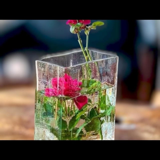 Danish Glass Vase, 1970s For Sale - Image 5 of 7