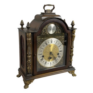 Tempus Fugit Mechanical Table Clock with Lion Feet from Walt For Sale