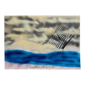 Iain Baxter "Regurgitating Landscape" Conceptual Monoprint Painting