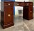 Great vintage 1940’s Georgian style Mahogany double pedestal sideboard. Large bowfront center drawer flanked on each side...