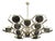 21st Century Honeycomb Natural Brass Smoky Murano Chandelier by Fabio LTD For Sale