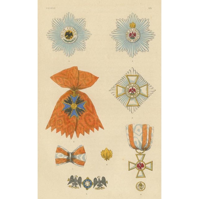 Black Plate LX Orders of Prussia, Black Eagle and Red Eagle Insignia, 1844 For Sale - Image 8 of 8