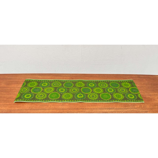 1960s Mid-Century Modern Danish Decorative Linen Table Cloth Runner, 1960s For Sale - Image 5 of 14