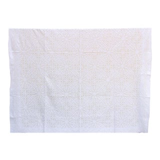 Magnolia Bloom Handmade Cotton Bedspread For Sale