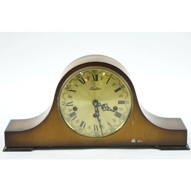 Gold 1960s Tradition Mantel Clock For Sale - Image 8 of 8