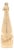 Solid Gold Champagne Bottle Charm, 14k Yellow Gold, Length 1.5 In For Sale