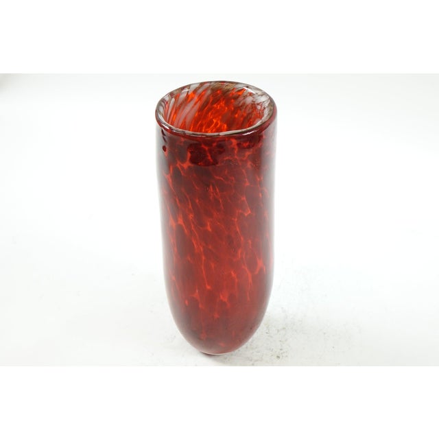 Contemporary Late 20th Century Decorative Art Glass Vase For Sale - Image 3 of 3