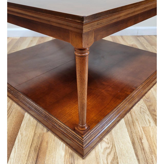 Wood Vintage Mid-Century Modern Directoire Style Mahogany Coffee Table For Sale - Image 7 of 10