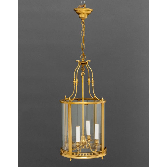 Regency Style Gilt Brass Hanging Lanterns, Pair For Sale - Image 16 of 16