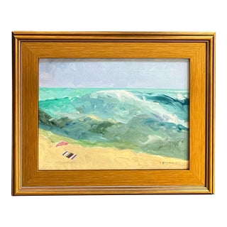 Oil Painting Titled the Wave by Satori Gregorakis For Sale